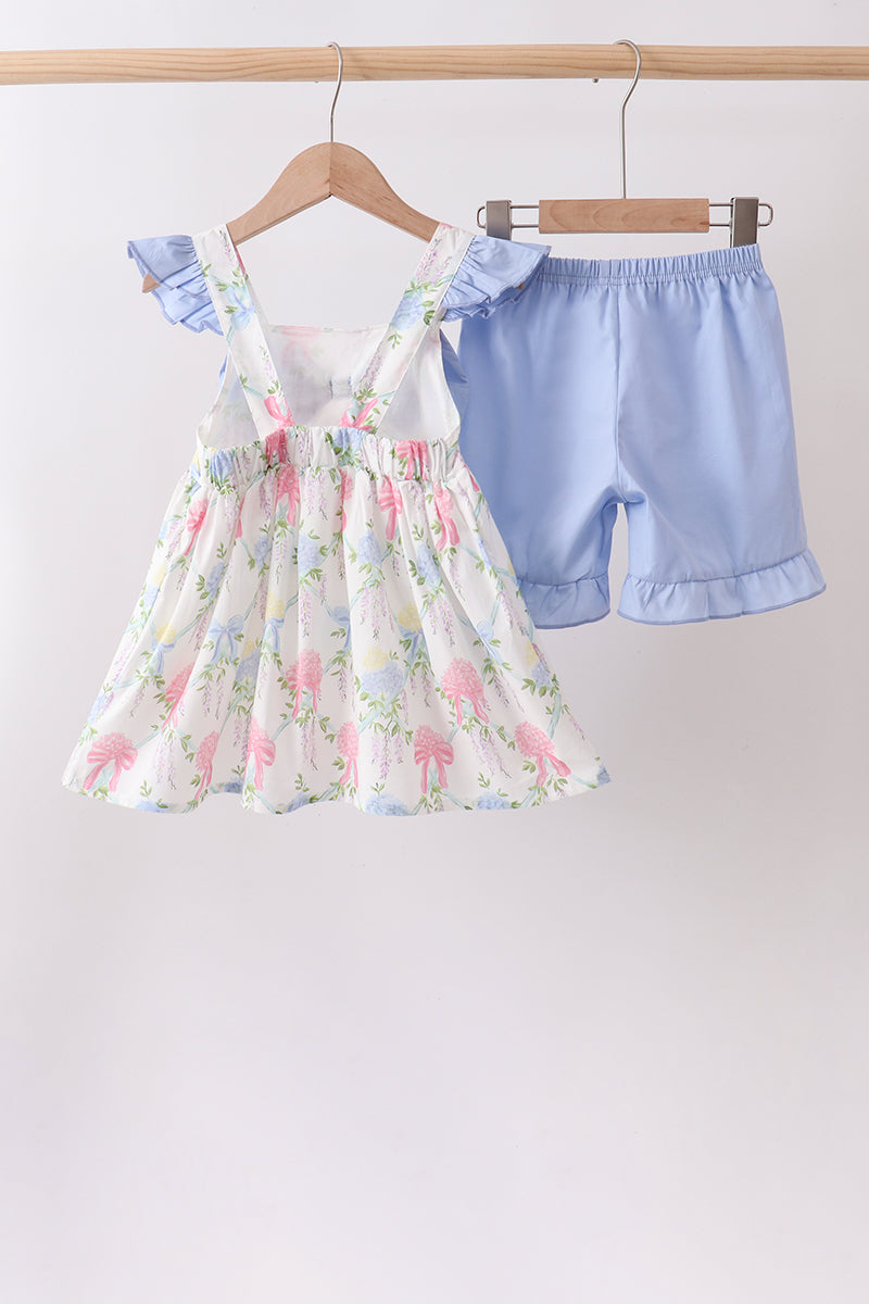 Hydrangea Ruffle Bow Set