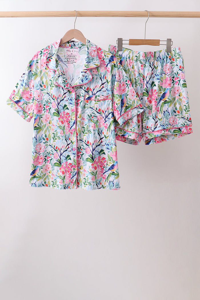 Floral Bamboo Pajamas Women Set
