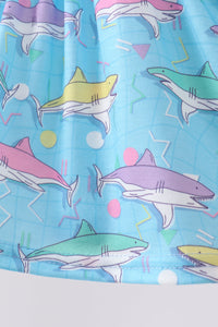 Shark Smocked Bloomer Set