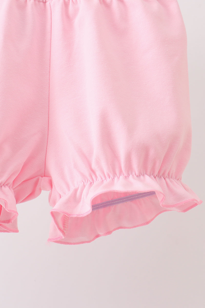 Bear Floral Applique Bloomer Set