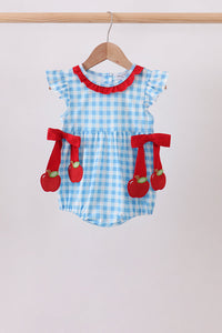 Apple Appliqué Gingham Bubble