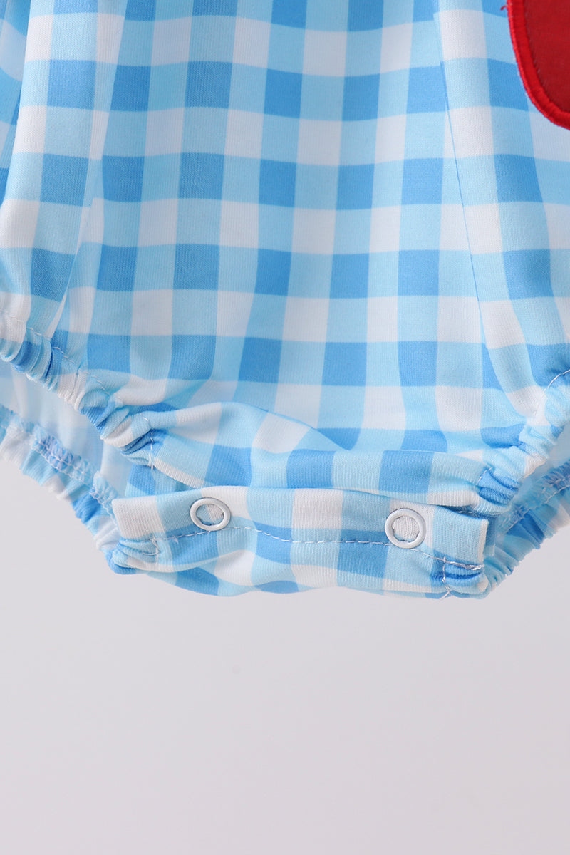 Apple Appliqué Gingham Bubble