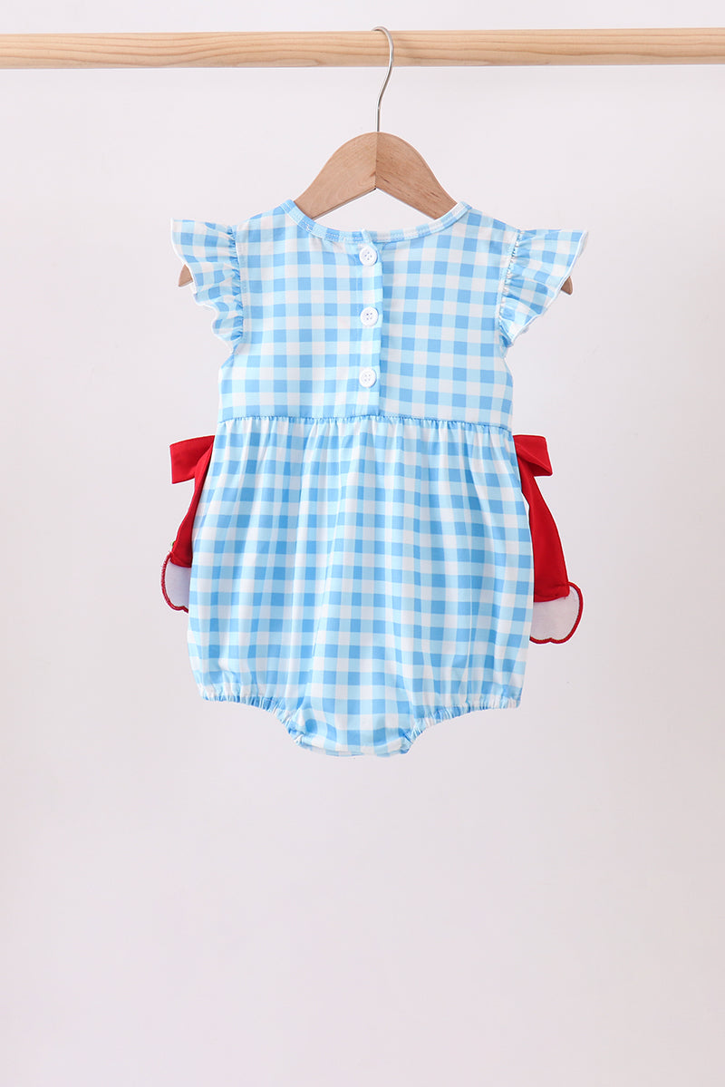 Apple Appliqué Gingham Bubble