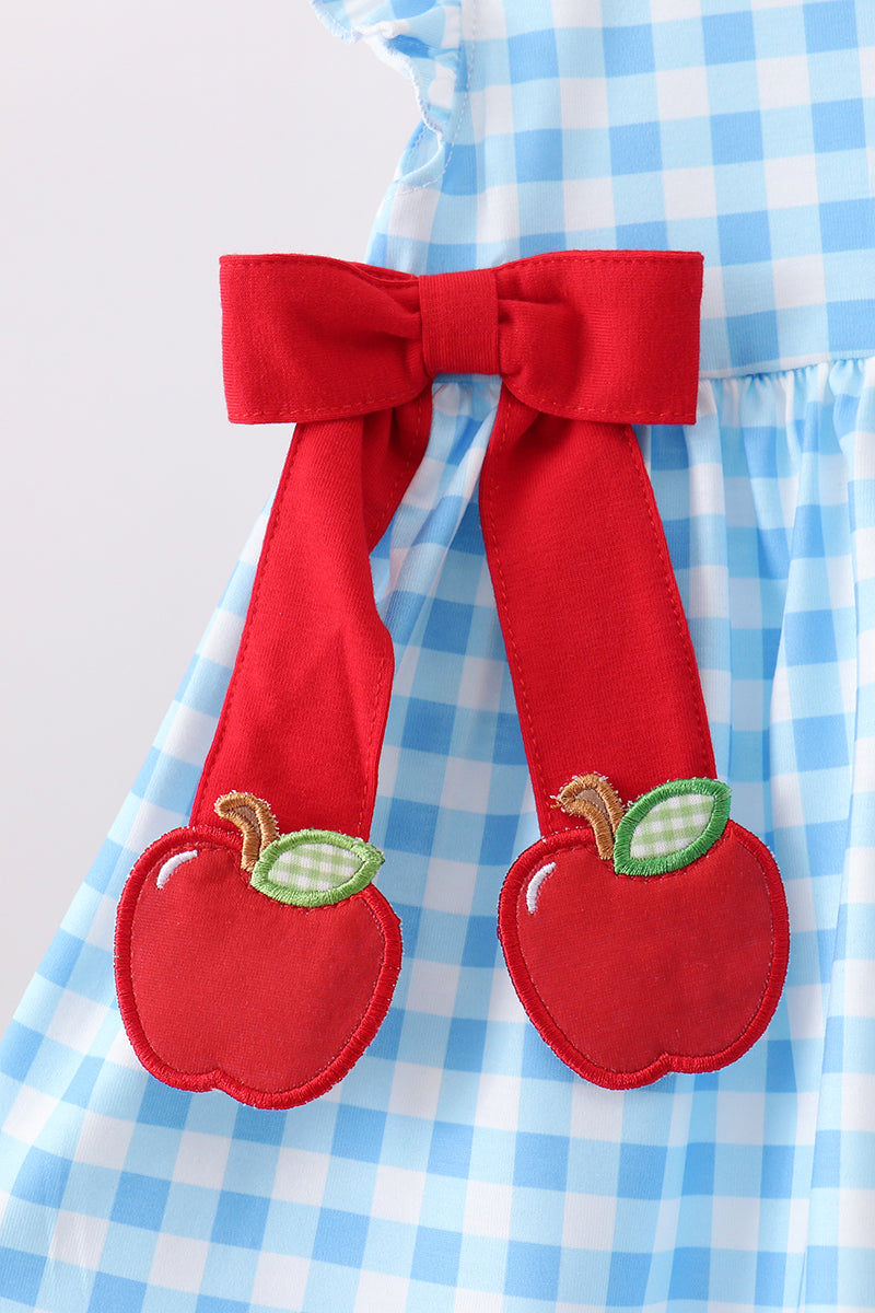 Apple Appliqué Gingham Bloomer Set