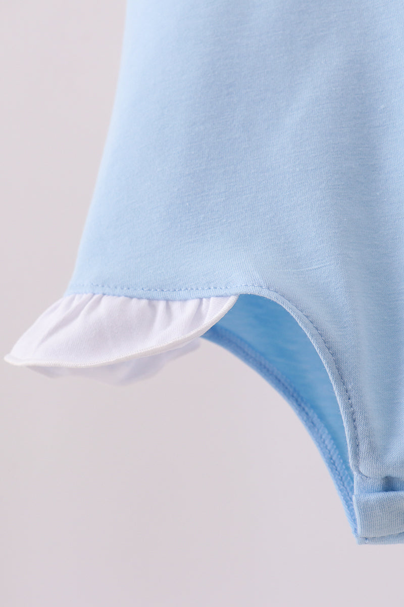 Pencil bow embroidery ruffle bubble