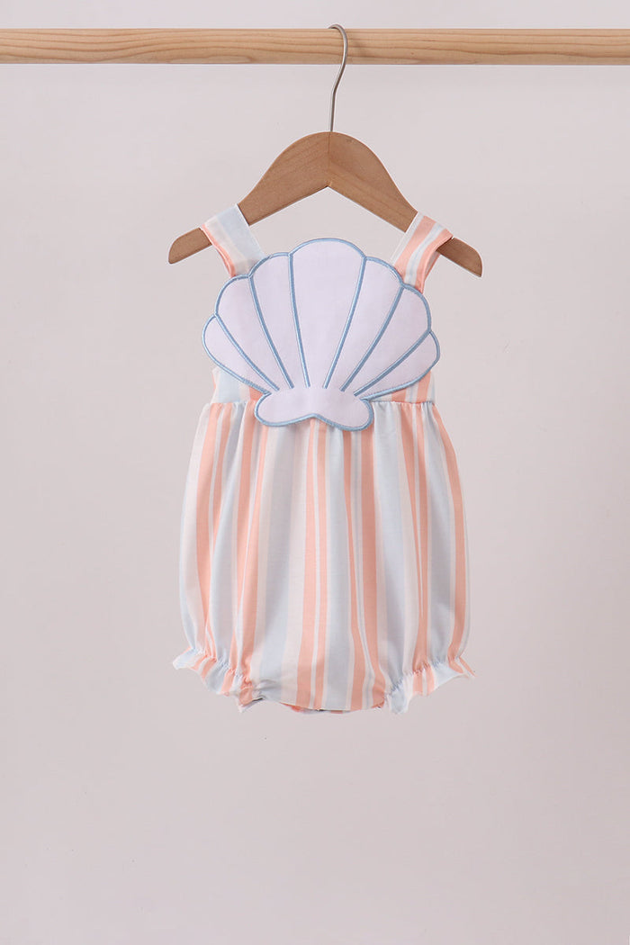 Seashell Stripe Appliqué Bubble