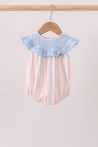 Seashell Stripe Embroidered Bubble