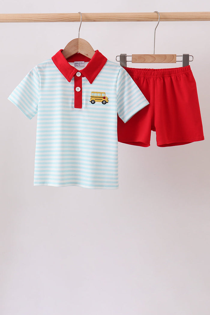 Bus Embroidered Set
