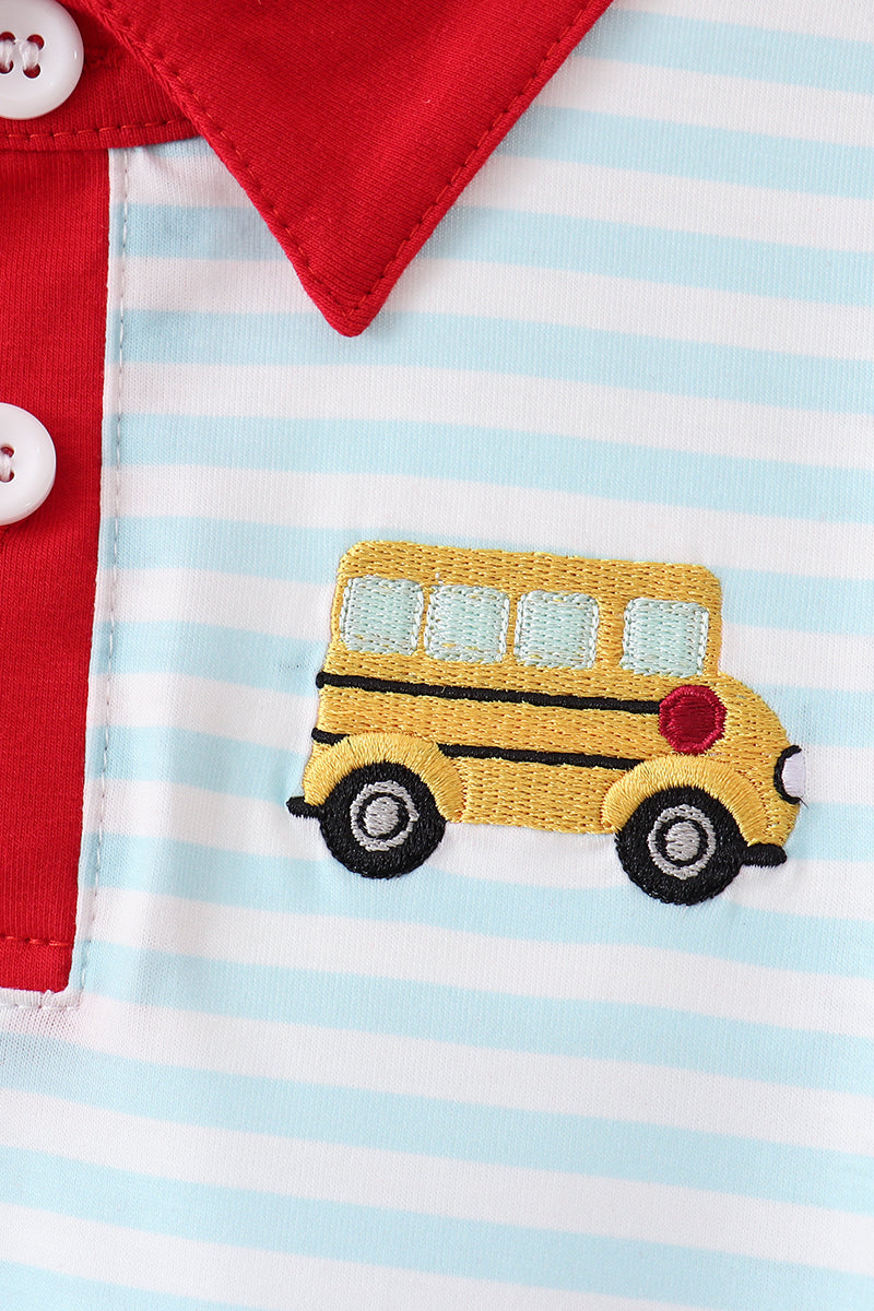 Bus Embroidered Set