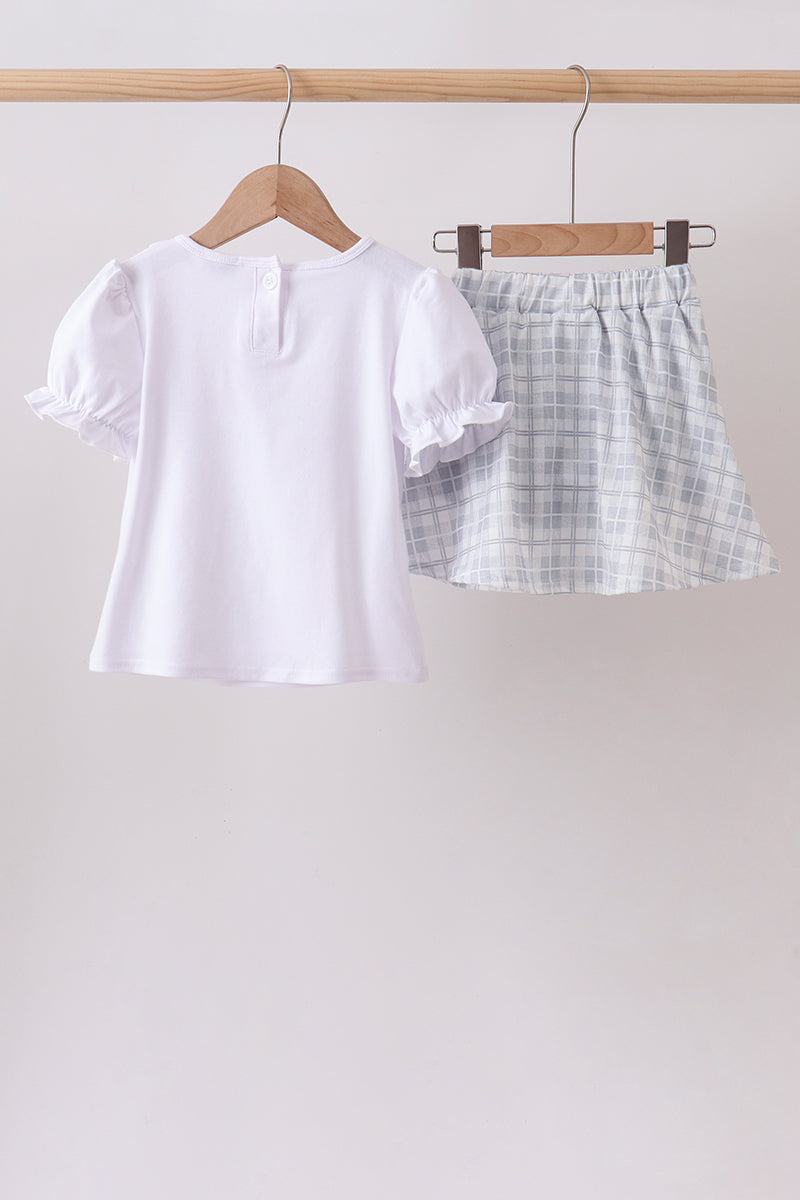 Faith Quote Embroidered Ruffle Shorts Set