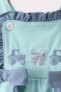 Farm Tractor Embroidered Bubble