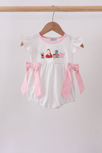 Pencil ABC embroidery dot bubble