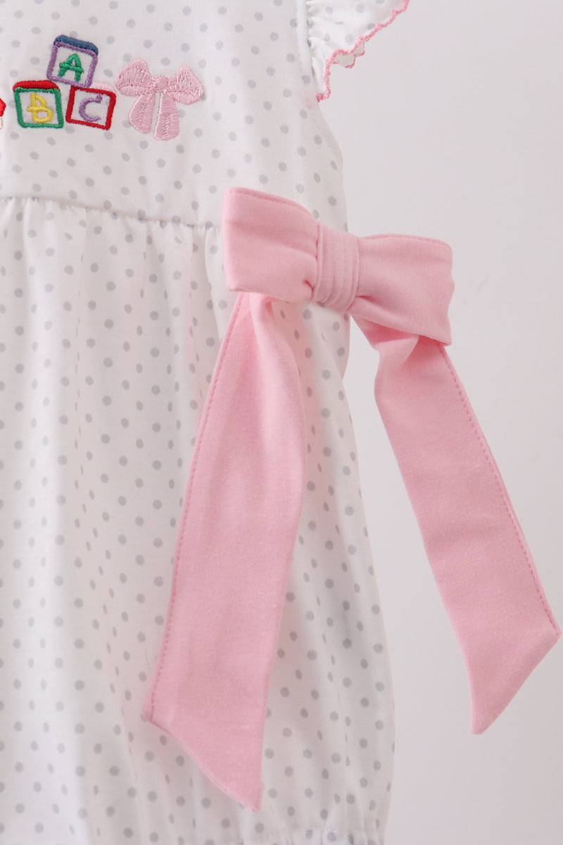 Pencil ABC embroidery dot bubble