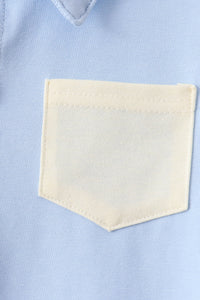 Colorblock Pocket Shorts Set