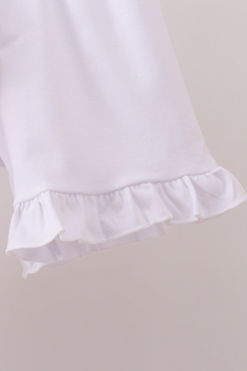 Puppy Smocked Ruffle Shorts Set