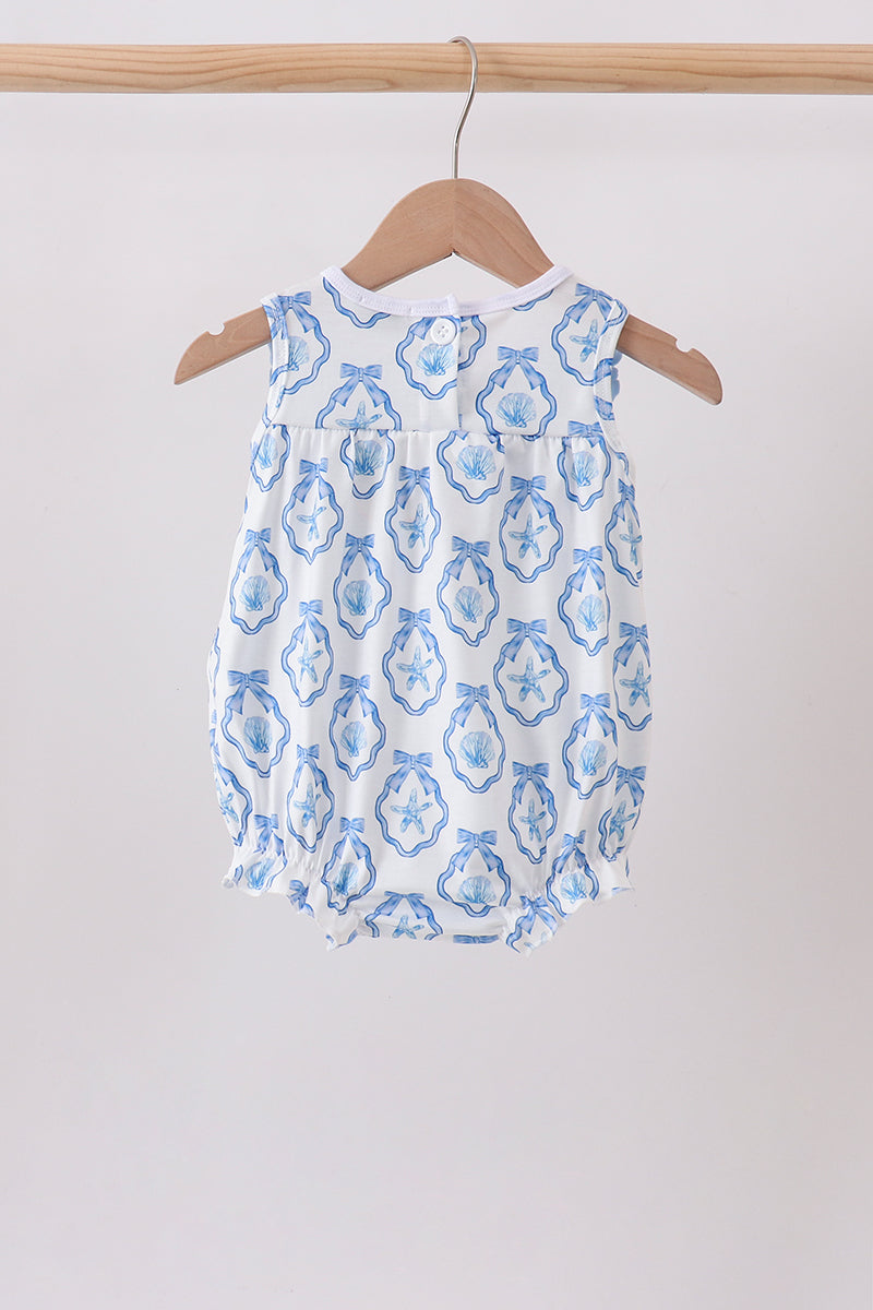 Shells Embroidered Ruffle Bubble