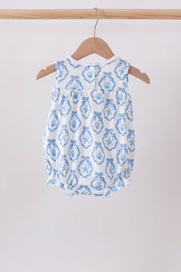 Shells Embroidered Ruffle Bubble