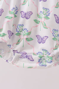 Butterfly Applique Ruffle Bubble