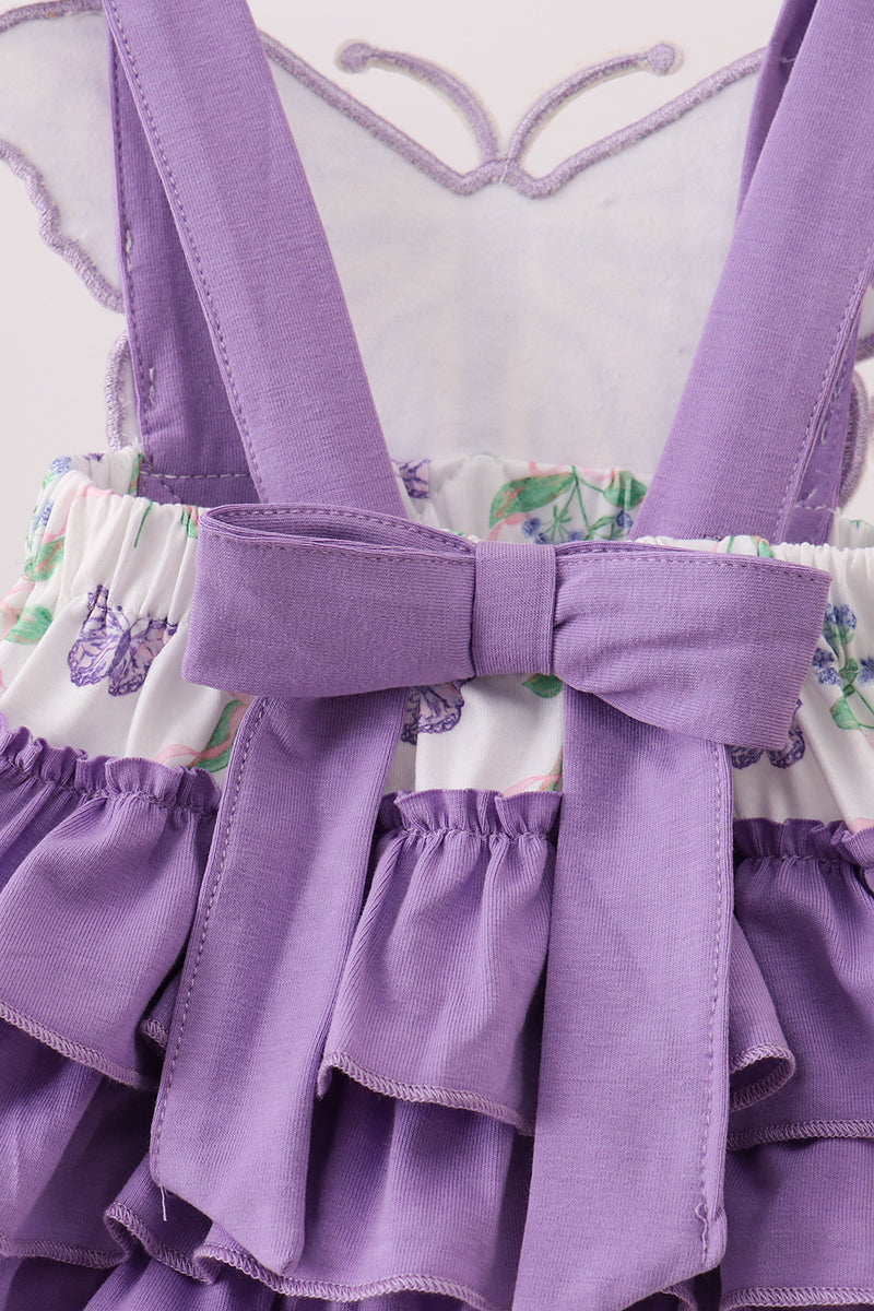 Butterfly Applique Ruffle Bubble