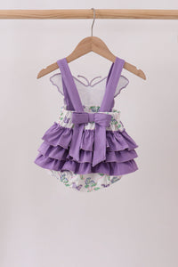 Butterfly Applique Ruffle Bubble