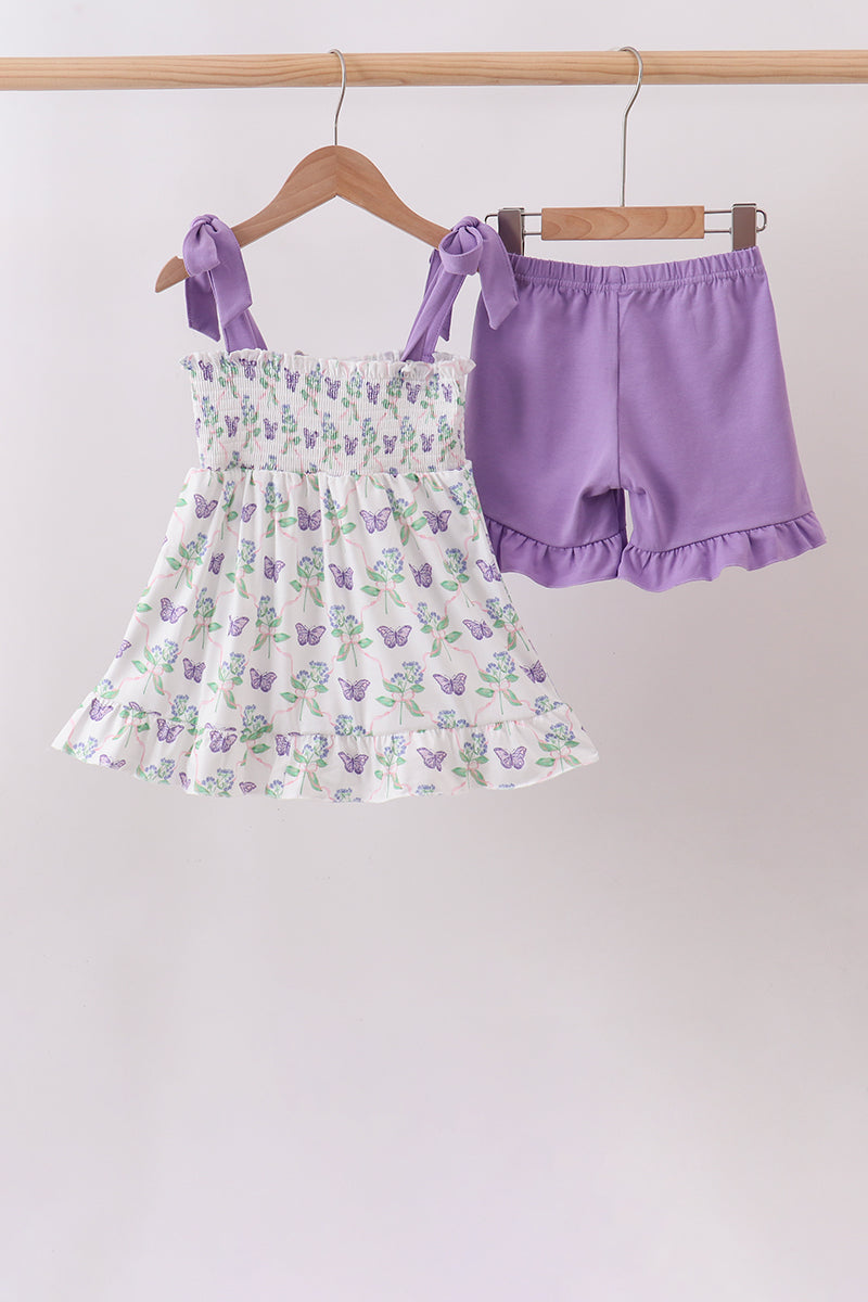 Butterfly Applique Shorts Set