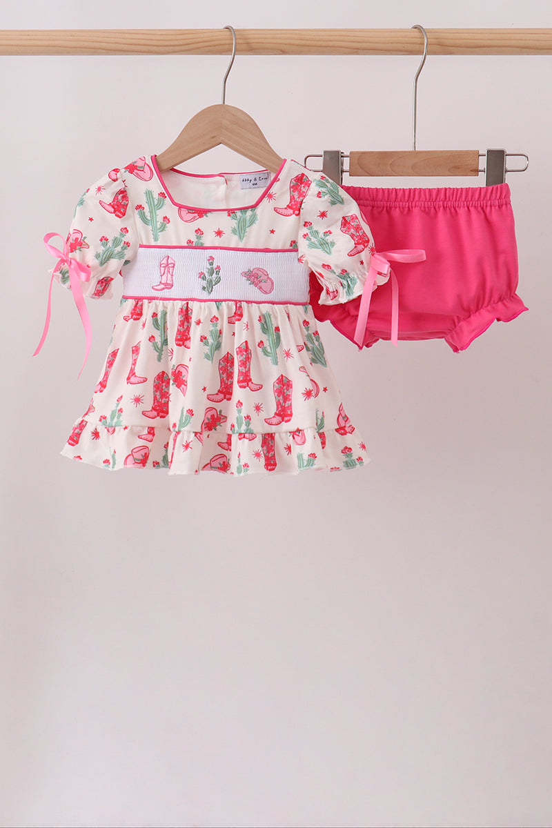 Boots Smocked Bloomer Set