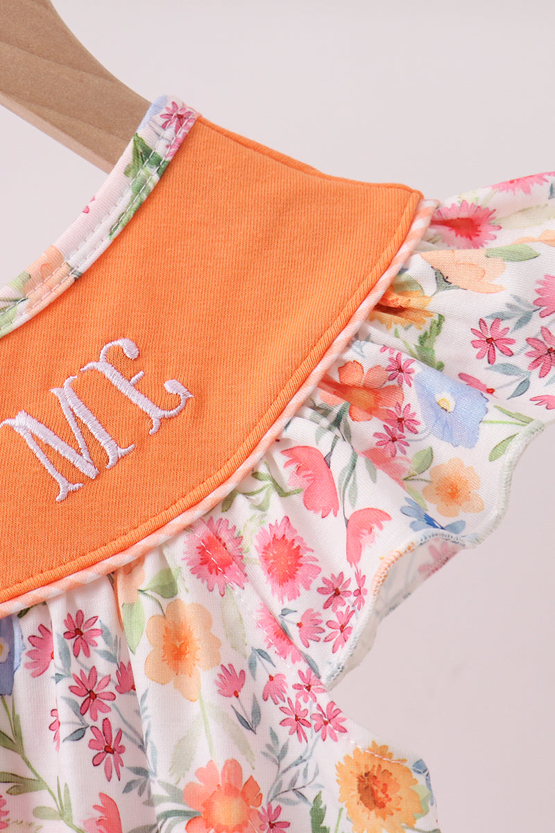 Jesus Loves me Embroidered Floral Bubble