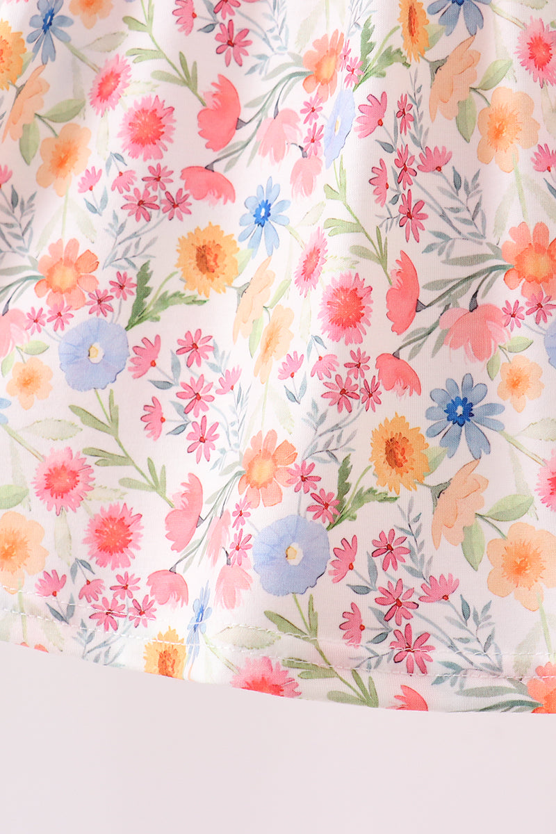 Jesus Loves me Embroidered Floral Bloomer Set