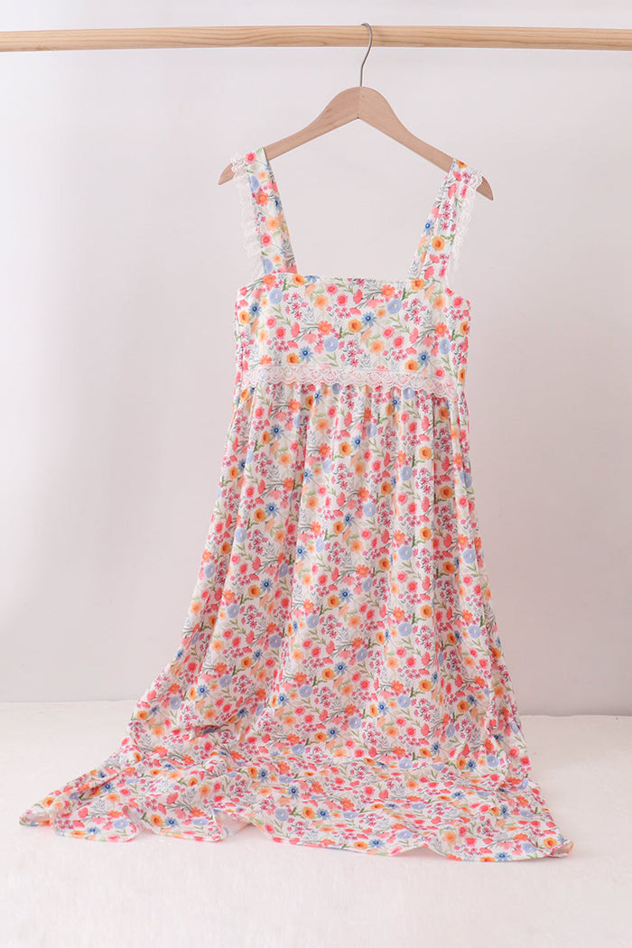 Floral Print Mom Lace Dress