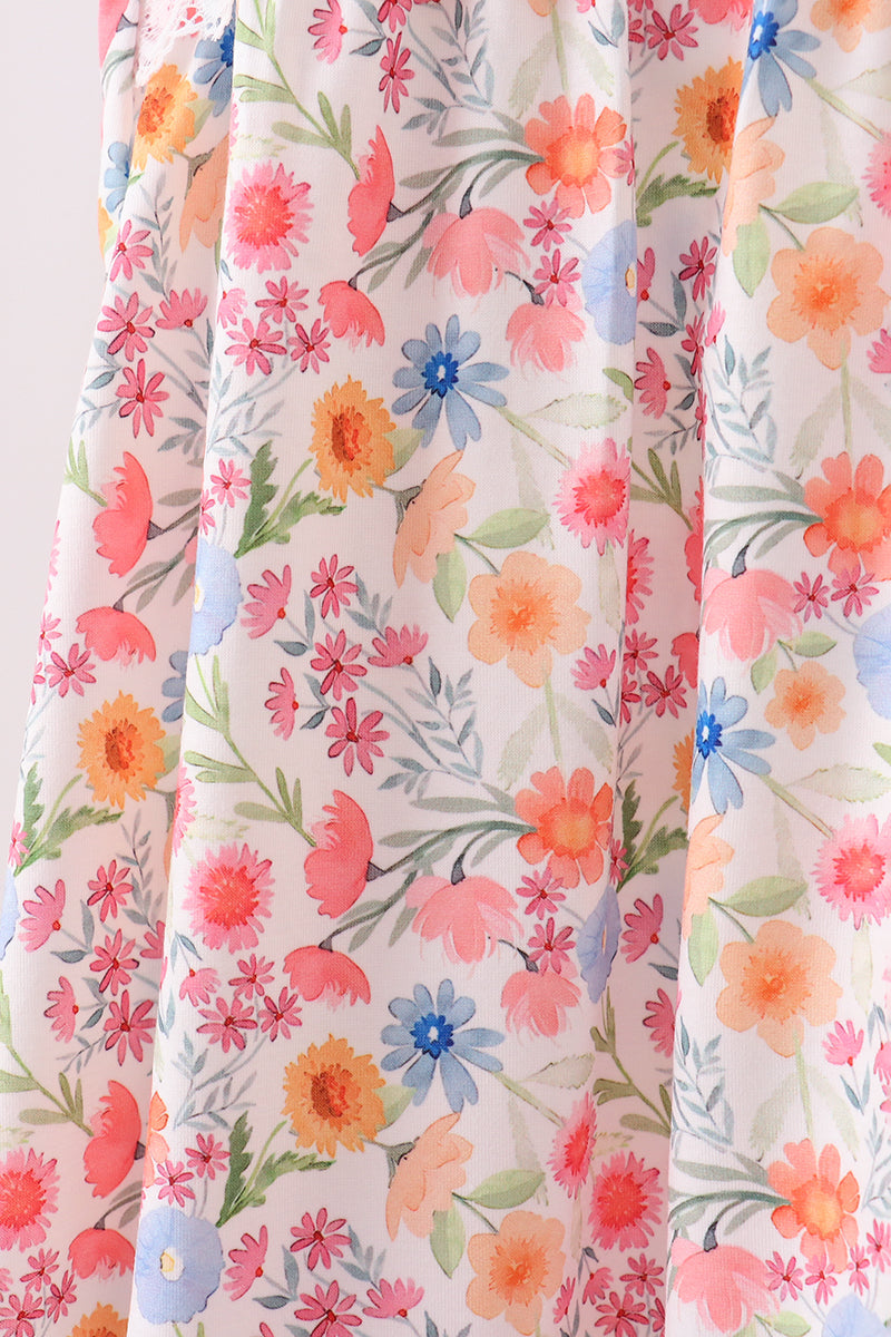 Floral Print Mom Lace Dress