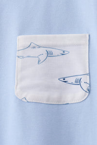 Shark Print Shorts Set