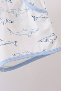 Shark Print Shorts Set