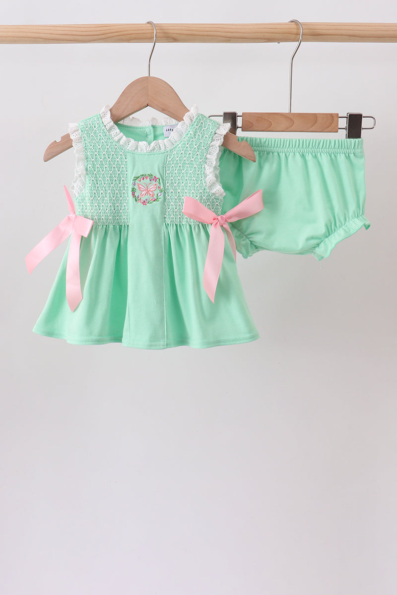 Butterfly Smocked Bloomer Set
