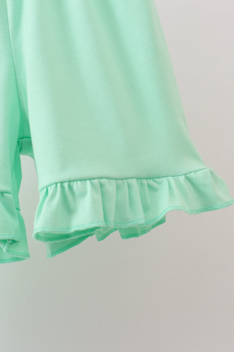Butterfly Smocked Ruffle Shorts Set