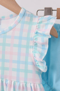 Plaid Ruffle Bloomer Set