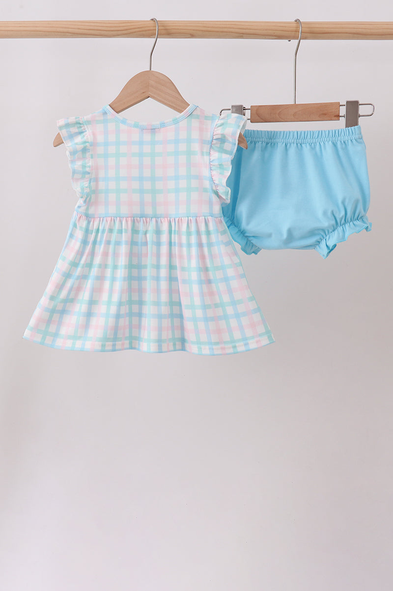 Plaid Ruffle Bloomer Set