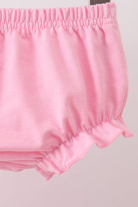 Pink Floral Ruffle Bloomer Set