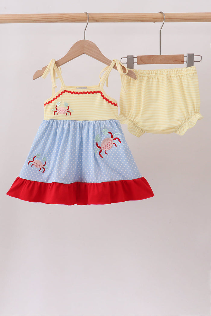 Crab Applique Bloomer Set