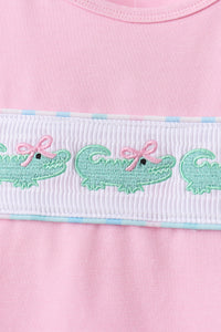Crocodile Smocked Skorts Set