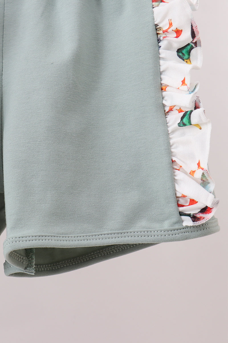Mallard French Knot Ruffle Shorts Set