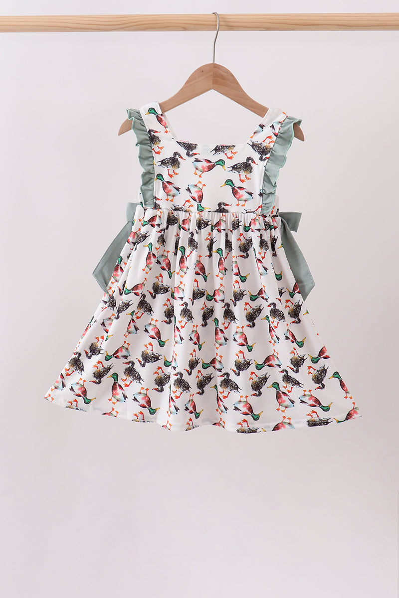 Mallard French Knot Ruffle Dress