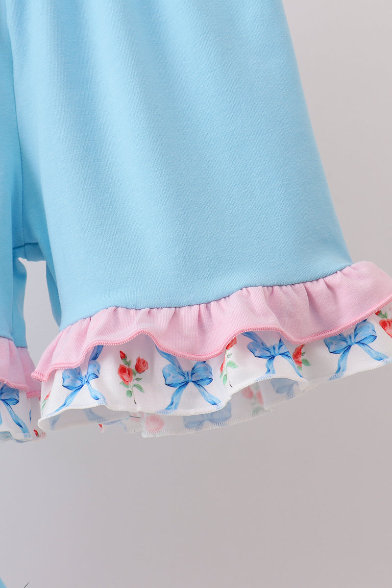 Rose Ruffle Shorts Set