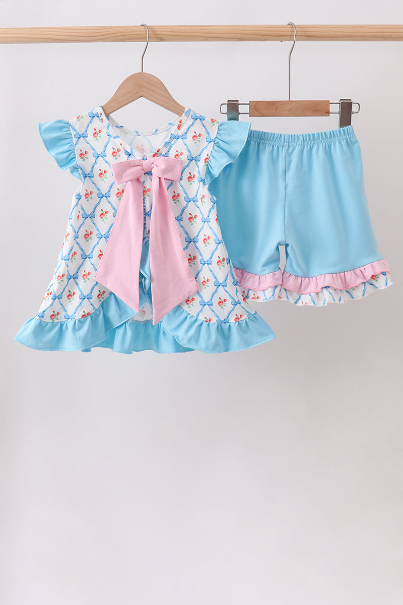 Rose Ruffle Shorts Set