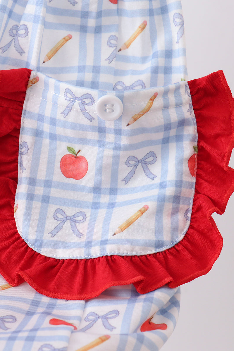 Apple Print Ruffle Dress
