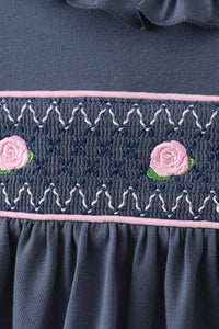 Garden Rose Smocked Ruffle Pants Set