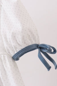 Apple Crayon French Knot Ruffle Dress
