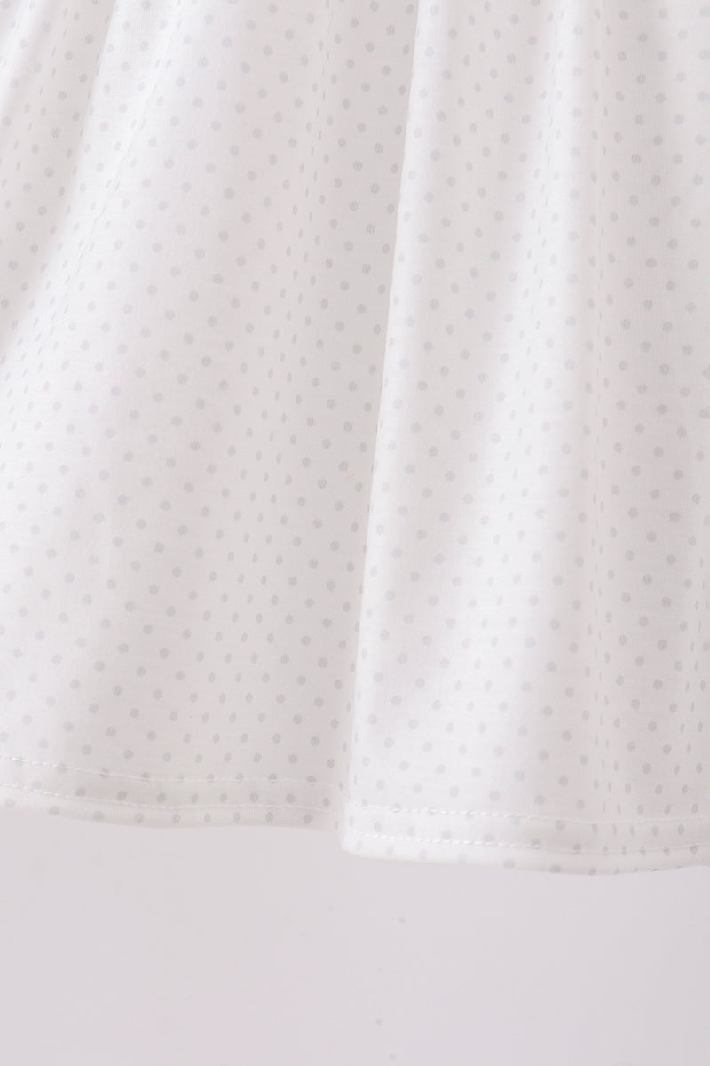 Apple Crayon French Knot Ruffle Pants Set