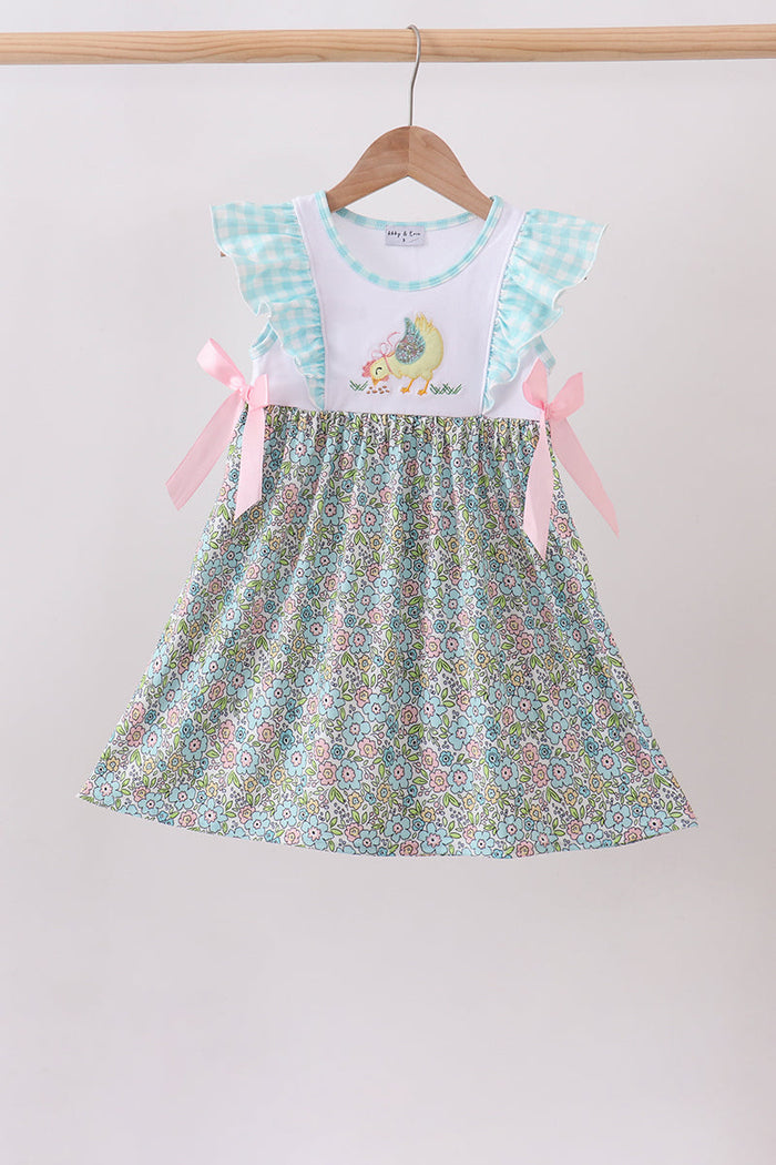 Chicken Applique Ruffle Dress
