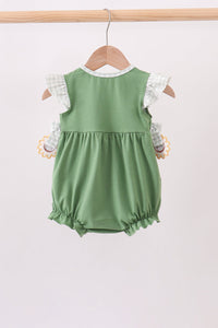 Sunflower Applique Ruffle Bubble