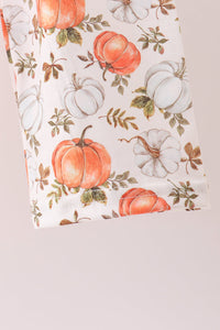 Pumpkin Embroidery Ruffle Pants Set